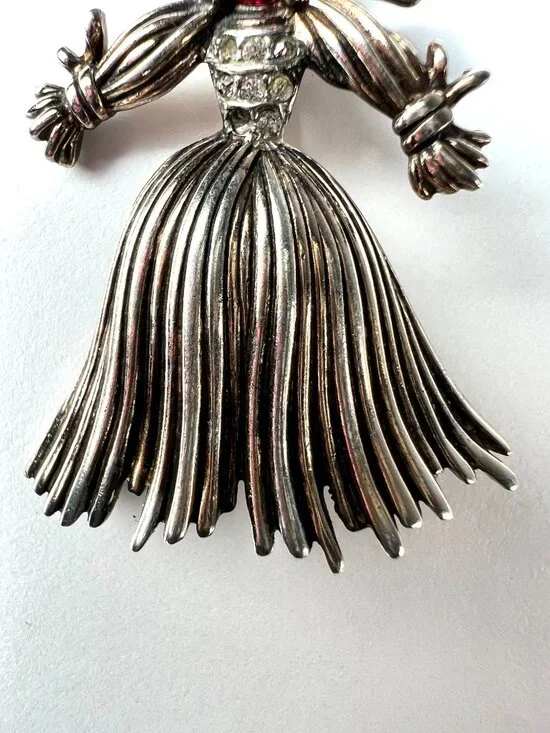 VTG 1940's Trifari by Alfred Phillipe SS Nenette & Rintintin Rag Doll Broaches - Picture 4 of 16
